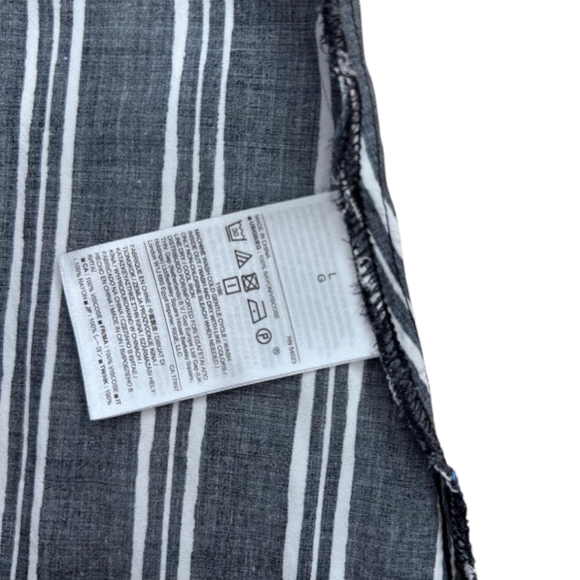 Banana republic Knee Length Dress Women's Size L White and Black - Picture 6 of 6